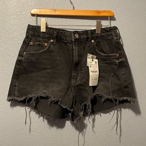 Zara Black High Waist Women Shorts